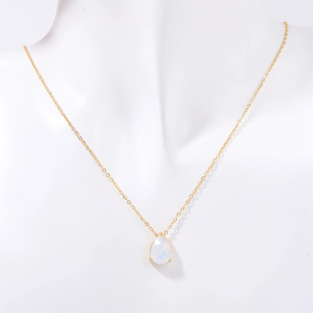 Water Drop Zircon Birthstones Necklace