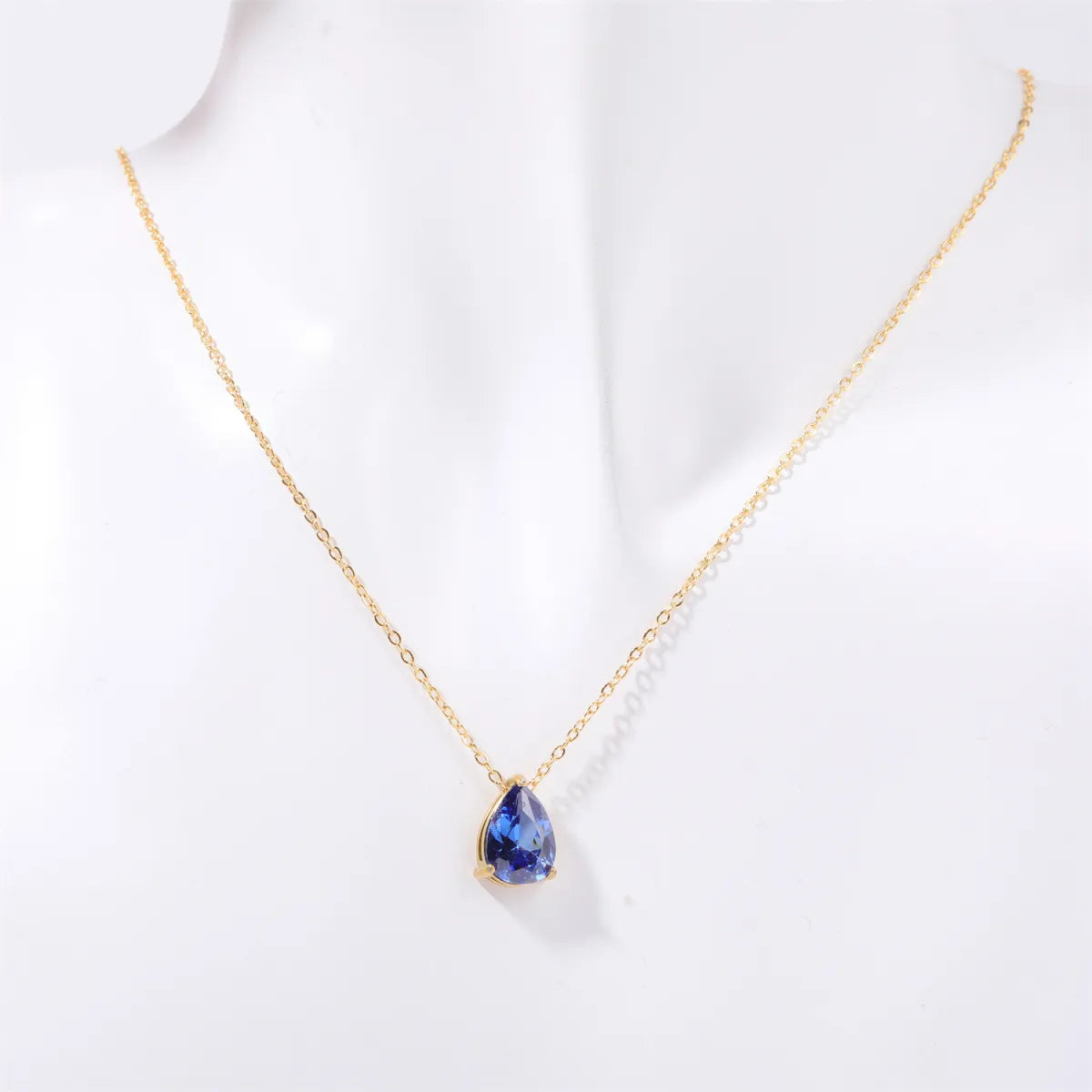 Water Drop Zircon Birthstones Necklace