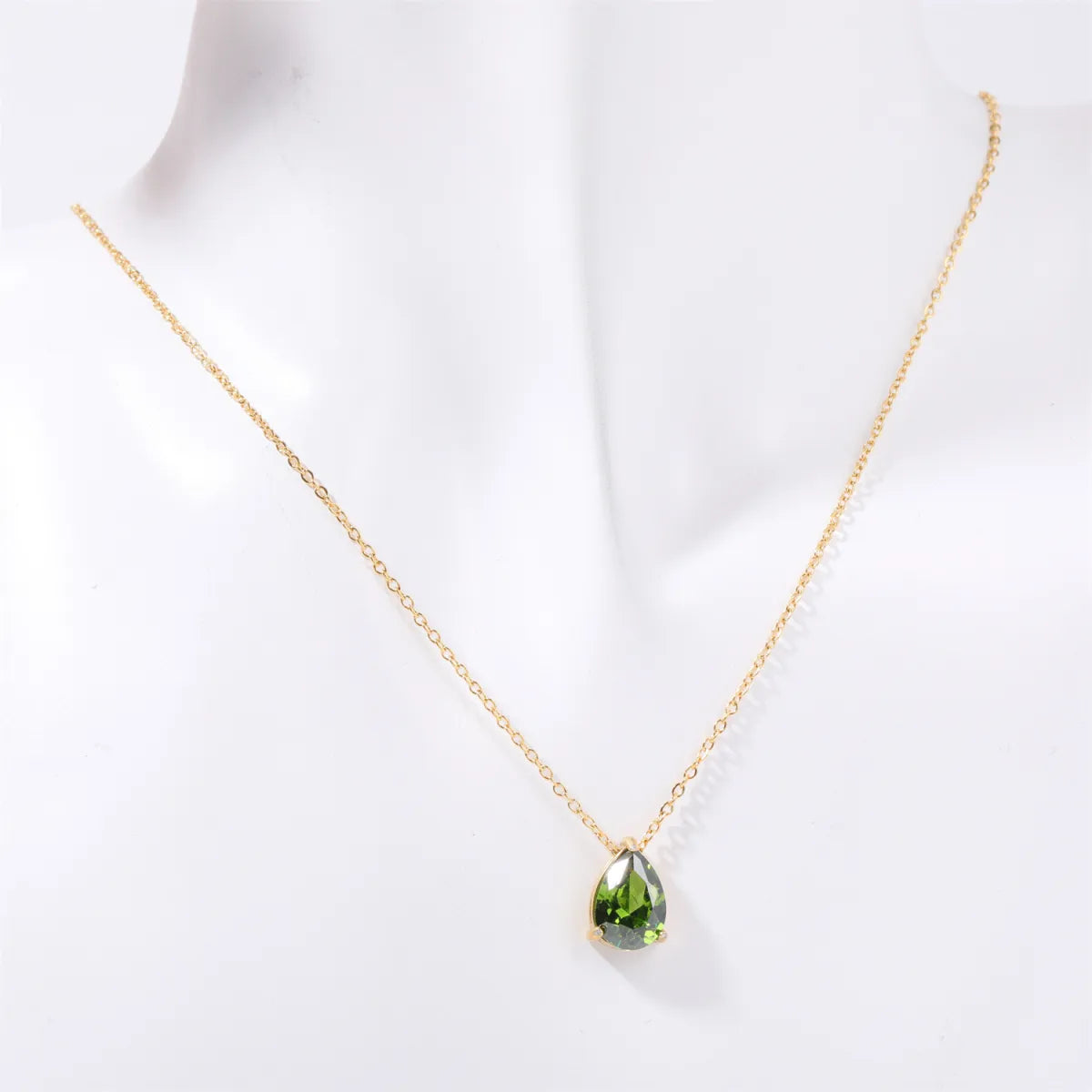 Water Drop Zircon Birthstones Necklace